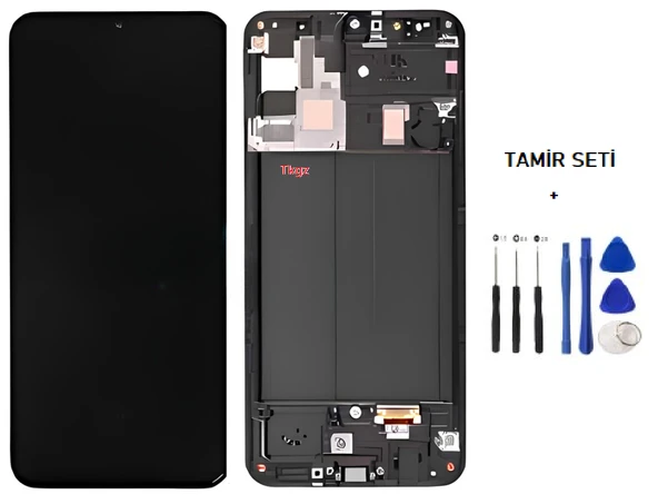Tkgz - Samsung Galaxy A50 - SM-A505 Uyumlu Lcd Ekran Dokunmatik Orijinal ÇITALI + TAMİR SETİ