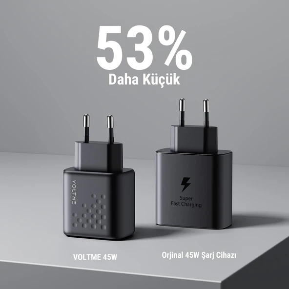 VOLTME V2111 Revo Siyah 45W CC GaN Şarj Aleti - 4