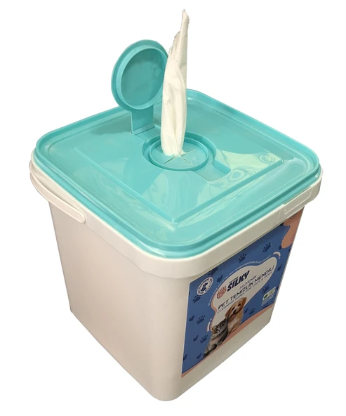 Silky - Evcil Hayvan Tüy / Pati Temizleme Islak Mendili - Doğal Esans İçerik / 600 Ad - 3