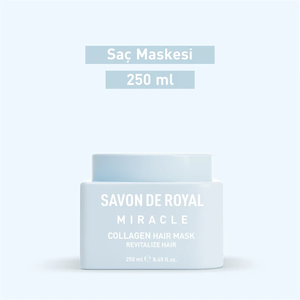 Savon De Royal - Kolajen İçeren - İnce Telli Saçlar İçin Canlandırıcı Etkili Saç Maskesi 250 ml - Resim 2