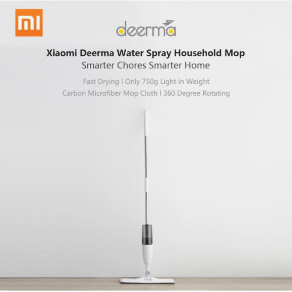 Deerma 360 Derece Dönen Su Püskürtmeli Sprey Mop Paspas (Deerma Türkiye Garantili) - 2