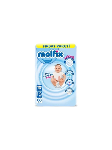 Molfix 3 Numara Midi 68'li Bebek Bezi