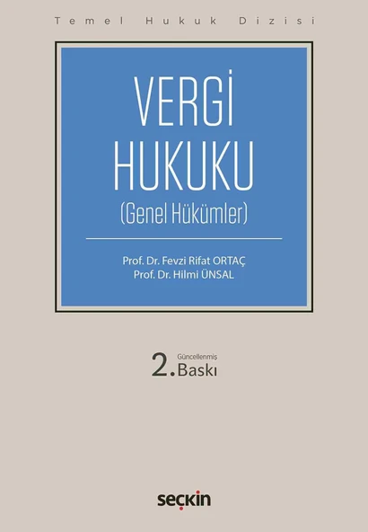 Vergi Hukuku (Genel Hükümler)