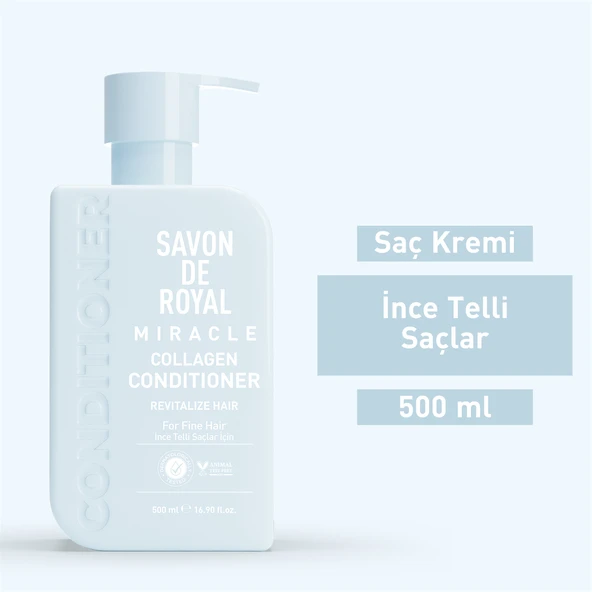 Savon De Royal - Kolajen İçeren - İnce Telli Saçlar İçin Canlandırıcı Etkili Saç Kremi 500 ml - 2