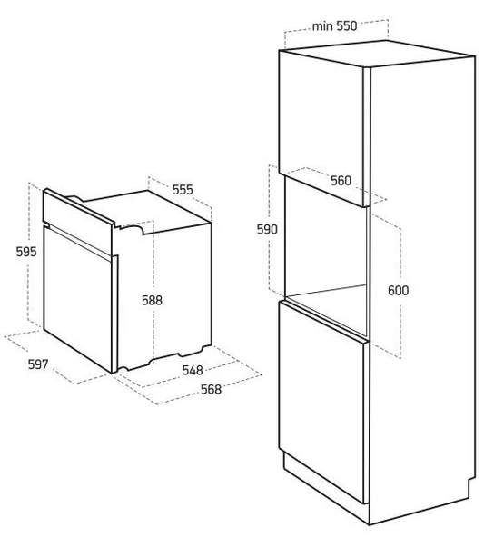 Termikel Ankastre Set (BO O6555C DB + BH P6194C B) - 4