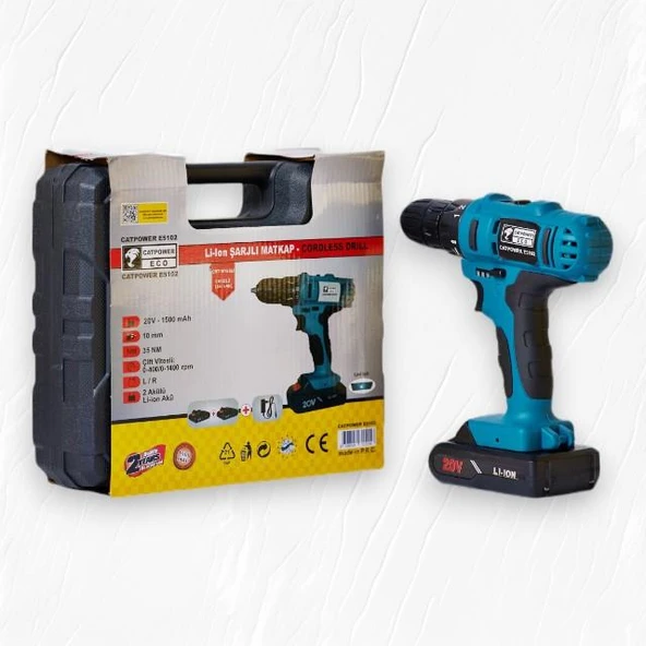 Catpower 5102 Akülü Vidalama 20v Li-İon 1,5 Ah 2 Akülü - 3