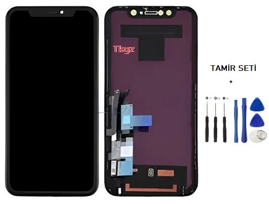 Tkgz - iPhone XR Uyumlu Lcd Ekran Dokunmatik Orijinal (GX MARKA) + TAMİR SETİ