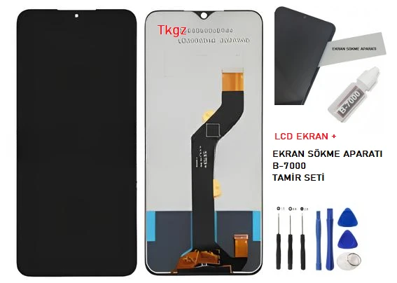 Tkgz - Tecno Pova NEO 2 Uyumlu Lcd Ekran Dokunmatik Orijinal + B-7000 + TAMİR SETİ ürün görseli 1