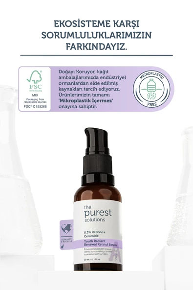 The Purest Solutions Yaşlanma ve Kırışıklık Karşıtı Retinol Gece Serumu 30 ml - 2