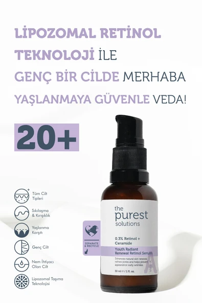 The Purest Solutions Yaşlanma ve Kırışıklık Karşıtı Retinol Gece Serumu 30 ml - 6