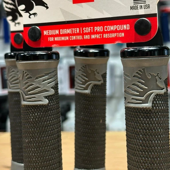 ODI Elite AG2 Bisiklet Elciği 2.1 Kilitleme Teknolojisi MTB Profesyonel Gidon Tutacağı Siyah Gri - 3