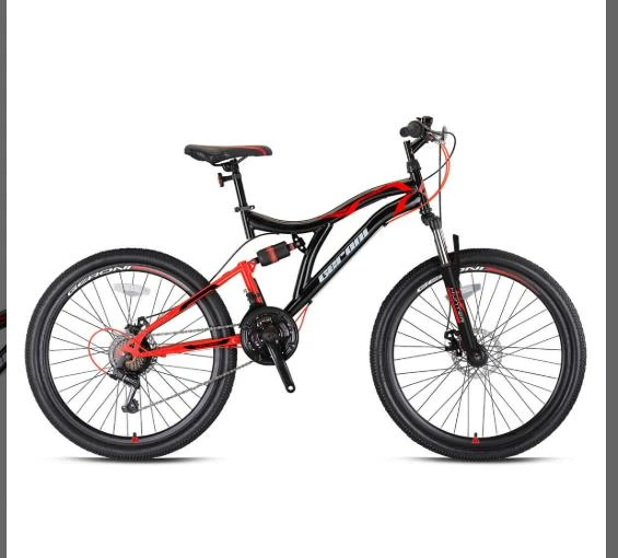 HUNTER - 24" - MTB - 15' - 21 Vites - M.Disc - Siyah/Gri-Kırmızı ürün görseli