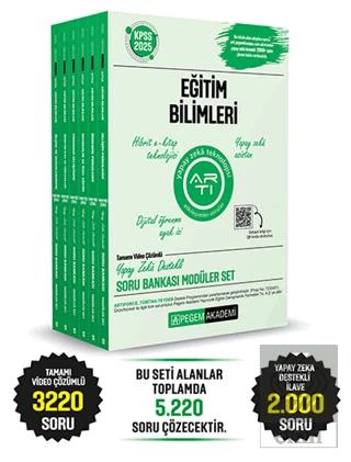 2025 KPSS Eğitim Bilimleri Tamamı Video Çözümlü Soru Bankası Modüler Seti - (6 Kitap)