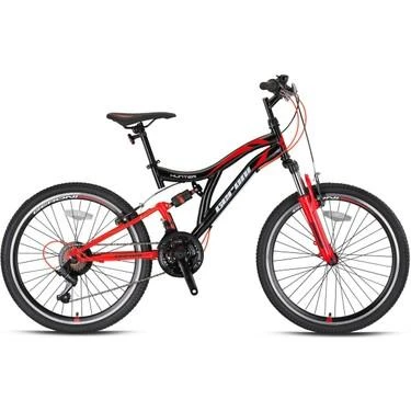 HUNTER - 24" - MTB - 15' - 21 Vites - M.Disc - Siyah/Gri-Kırmızı