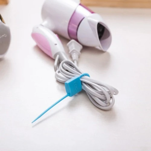 Kilit Şeklinde Silikon Kablo ve Poşet Bağlama Aparatı (3'lü Set) - 2