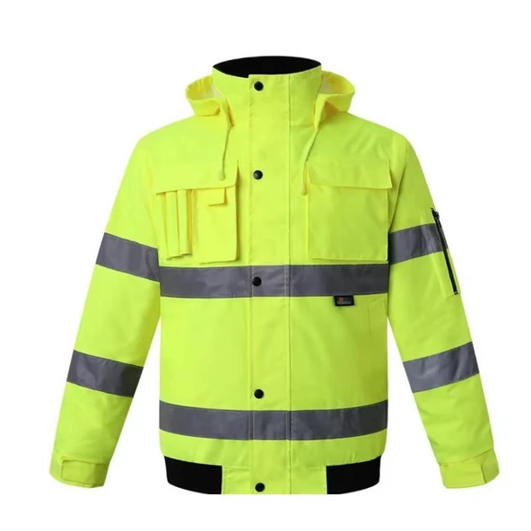 Kolları Çıkabilir 300D Oxford Reflektörlü Pilot Mont Sarı ürün görseli 1