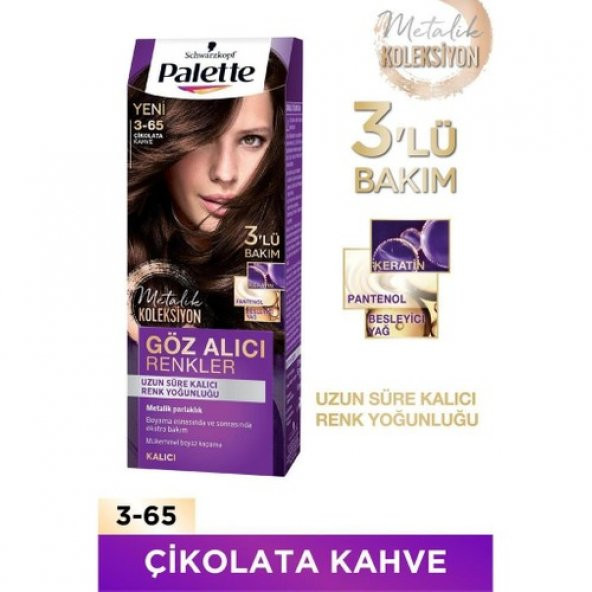 Palette Göz Alıcı Renkler Çikolata Kahve 3-65 Saç Boyası