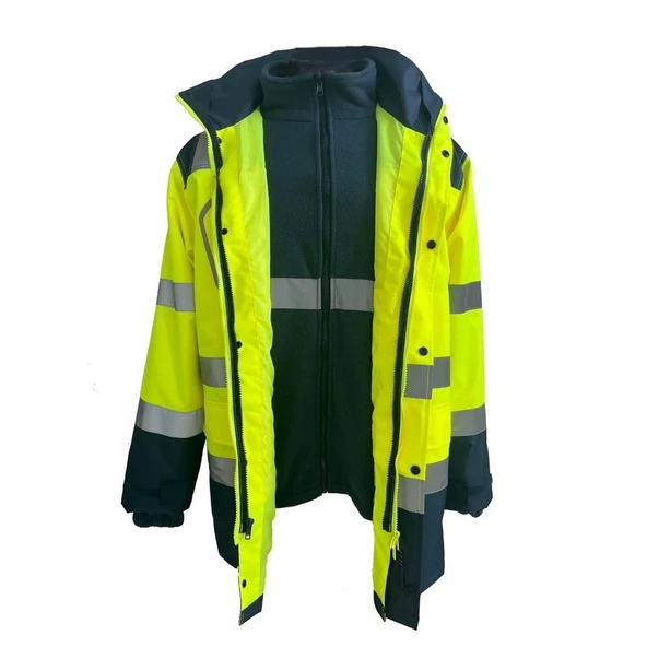 Reflektörlü Oxford 3+1  Parka 3 Farklı Kullanım Sarı - 2