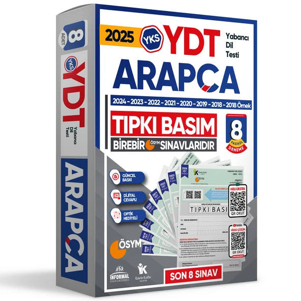 2025 YKS YDT ARAPÇA ÖSYM Çıkmış Soru Tıpkı Basım Deneme Paketi 8li Türkiye Geneli - 3