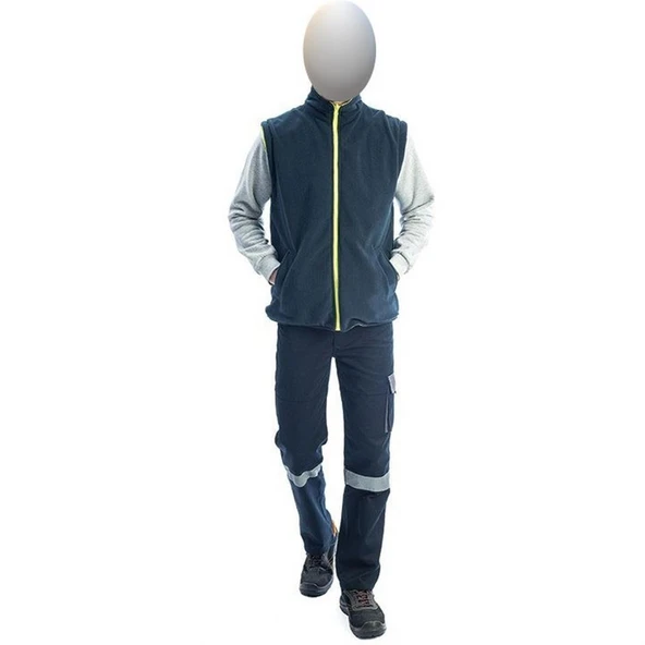 Reflektörlü Oxford Çift Renk 300D Oxford 5+1 Parka Sarı - 12