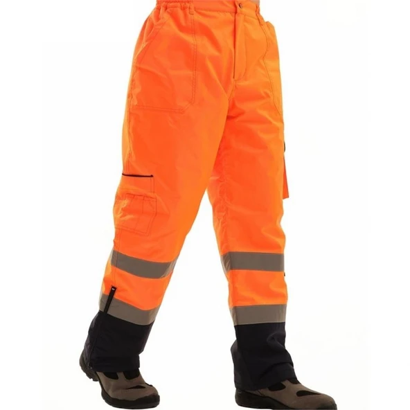 ProLine 300D Oxford Cift Renkli Reflektörlü Pantolon Turuncu - 3