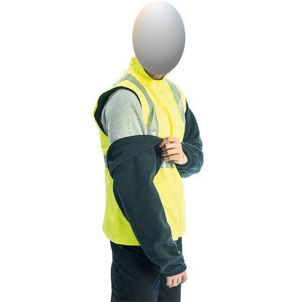 Reflektörlü Oxford Çift Renk 300D Oxford 5+1 Parka Sarı - 11