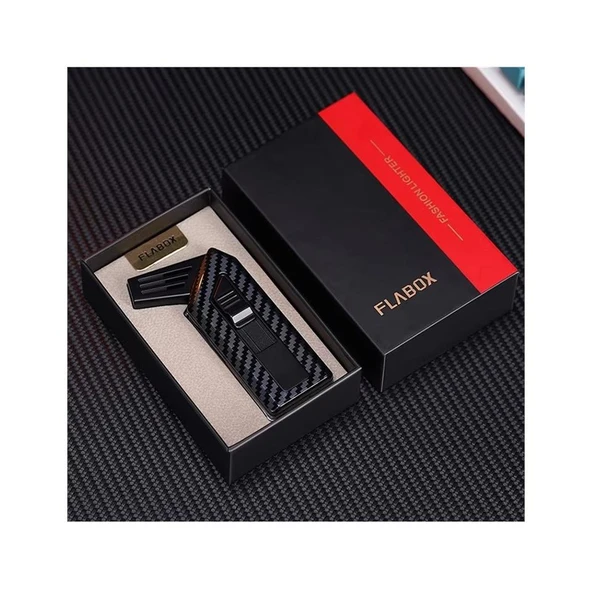 Flabox Aletli Pipo Çakmağı Desenli Siyah - 4