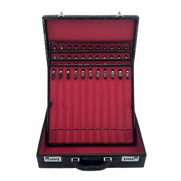 Kuyumcu Tespih Takı Taşıma Ve Saklama Çantası 44'lü Siyah ürün görseli 1