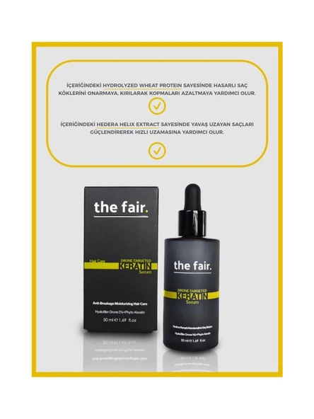 the fair. Dökülme ve Kırılma Karşıtı Vegan Saç Bakım Seti 100 ML - Resim 5