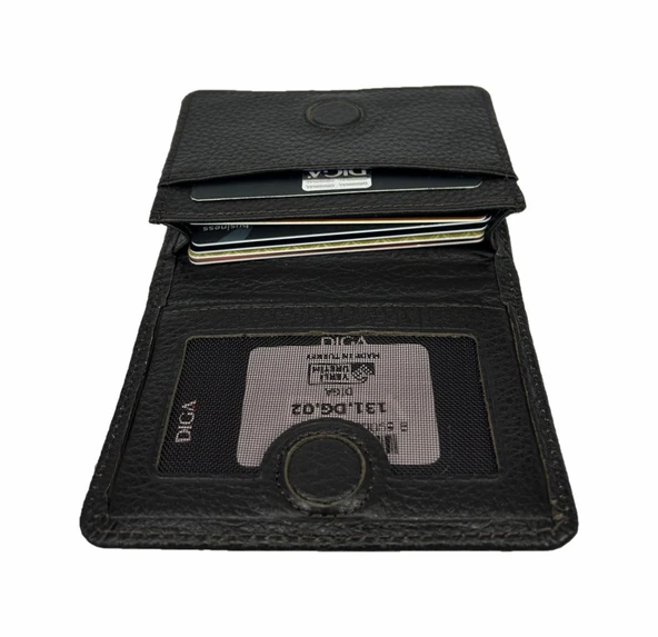 Diga 131 Hakiki Deri Kartlık Cüzdan Kahve - Resim 3