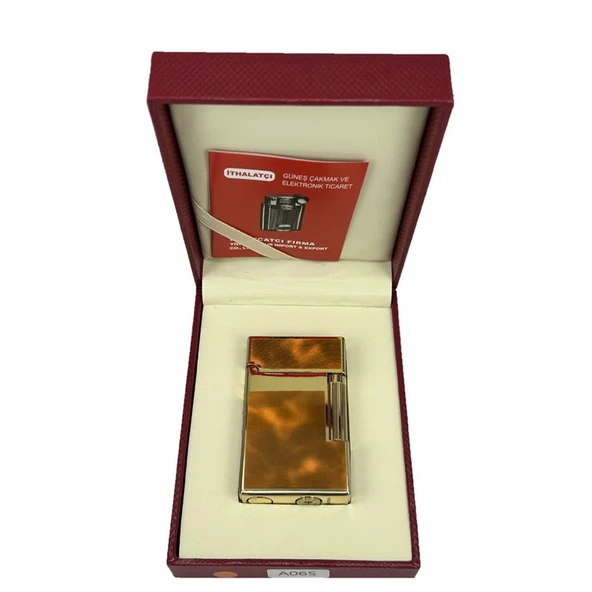 Vindiesel Dupont Tarz Gazlı Çakmak Turuncu - Resim 5