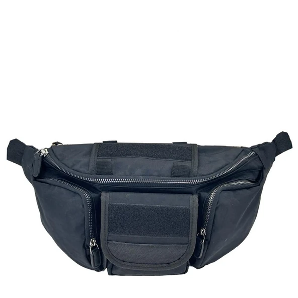 Taktikal Kampçı Outdoor Molle Bel Çantası Siyah - 12