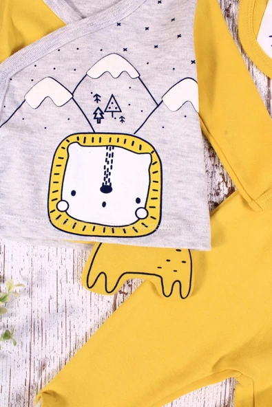 Aslan Figürlü 3'lü Erkek Hastane Çıkışı - Resim 3