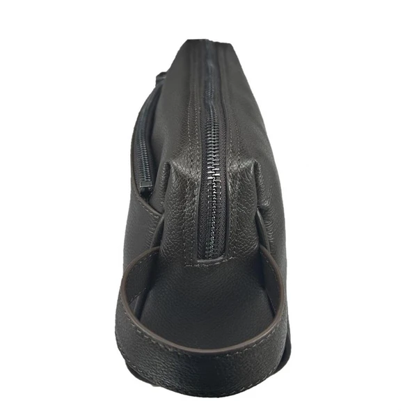 Hakiki Deri CA252 Dopp Kit El Çantası Kahve - 6
