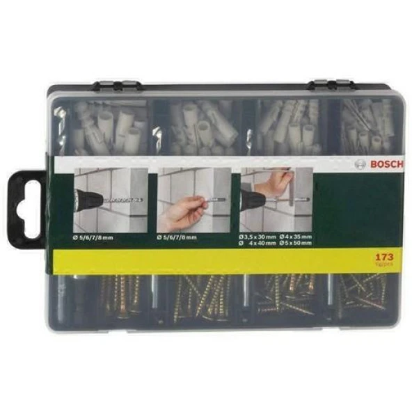 Bosch 173 Parça Sabitleme Seti - 2607019511 - 2
