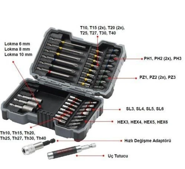 Bosch 43 Parça Profesyonel Akseusar Seti - 2