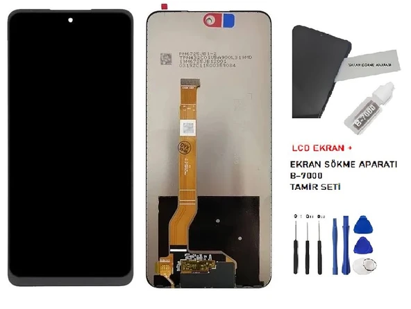 Tkgz - Oppo Realme C65 Uyumlu Lcd Ekran Dokunmatik Orijinal +B-7000 + TAMİR SETİ ürün görseli 1