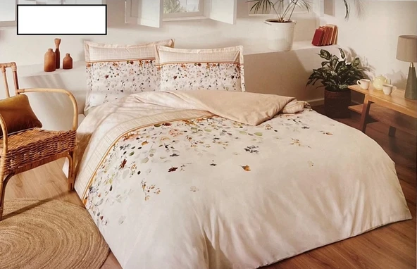 Özdilek Ranforce Çift Kişilik Nevresim Takımı Marigold  Krem
