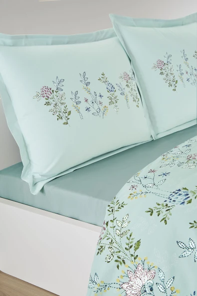 Özdilek Romantic Touch Çift Kişilik Nevresim Takımı Mint - 3