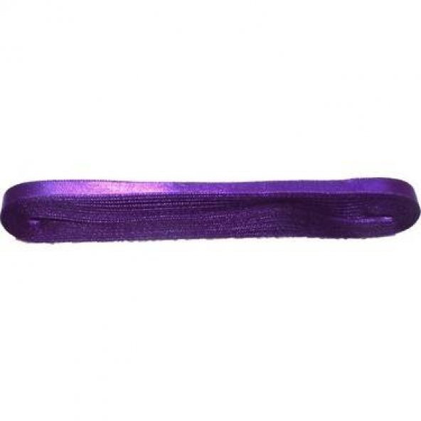 Koyu Mor Çift Taraflı 1 Cm Saten Kurdele - 2
