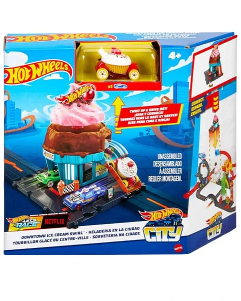 Hot Wheels City Downtown Dondurma Girdabı Pist Seti HTN77