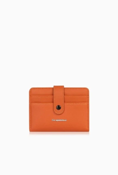 CENGİZ PAKEL Cengiz Pakel Kadın Mini Boy Çıt Çıt Detaylı Cüzdan – 65315M - Kiremit - 6