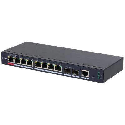 DAHUA S4210-8GT-110 8 PORT 8XGE-2XGE/SFP-1XGE YÖNETİLEBİLİR 110W POE SWİTCH