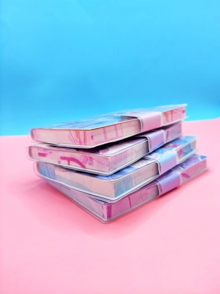 Doğum Günü Kızı A7 Not Defteri , Çıt Çıtlı Cep Defteri - Mavi - Resim 5