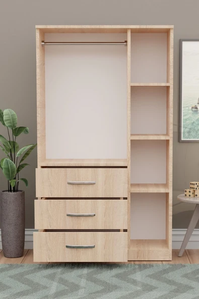 Metalia GM 302-S Ece Lüx 3 Kapı 3 Çekmeceli Sonomo Gardırop - 3