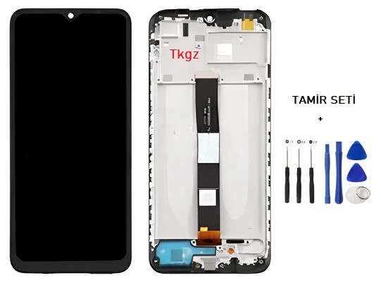 Tkgz - Xiaomi Redmi 9A Uyumlu Lcd Ekran Dokunmatik Orijinal ÇITALI + TAMİR SETİ