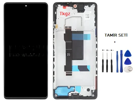 Tkgz - Xiaomi Redmi NOTE 12 PRO -5G- Uyumlu Lcd Ekran Dokunmatik ÇITALI + TAMİR SETİ