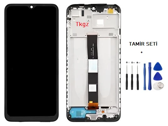 Tkgz - Xiaomi Redmi 9C Uyumlu Lcd Ekran Dokunmatik Orijinal ÇITALI + TAMİR SETİ ürün görseli 1
