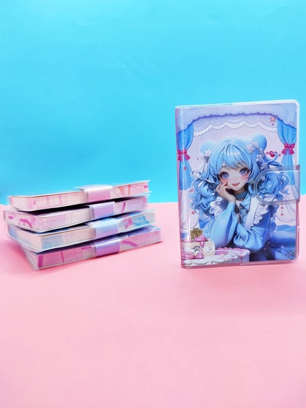 Doğum Günü Kızı A7 Not Defteri , Çıt Çıtlı Cep Defteri - Mavi ürün görseli 1