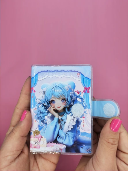 Doğum Günü Kızı A7 Not Defteri , Çıt Çıtlı Cep Defteri - Mavi - Resim 3